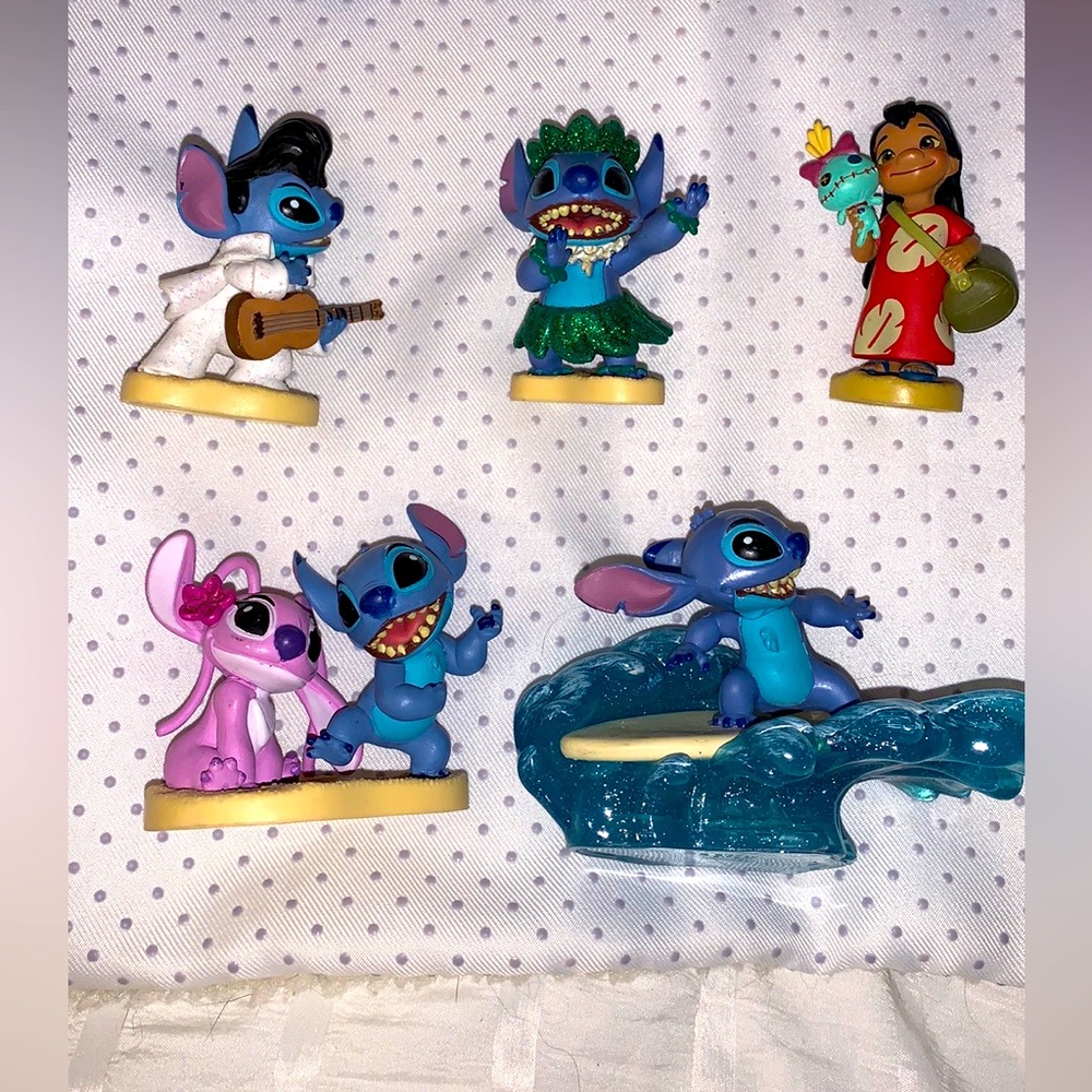 Disney Lilo and Stitch collectible figurines five pieces